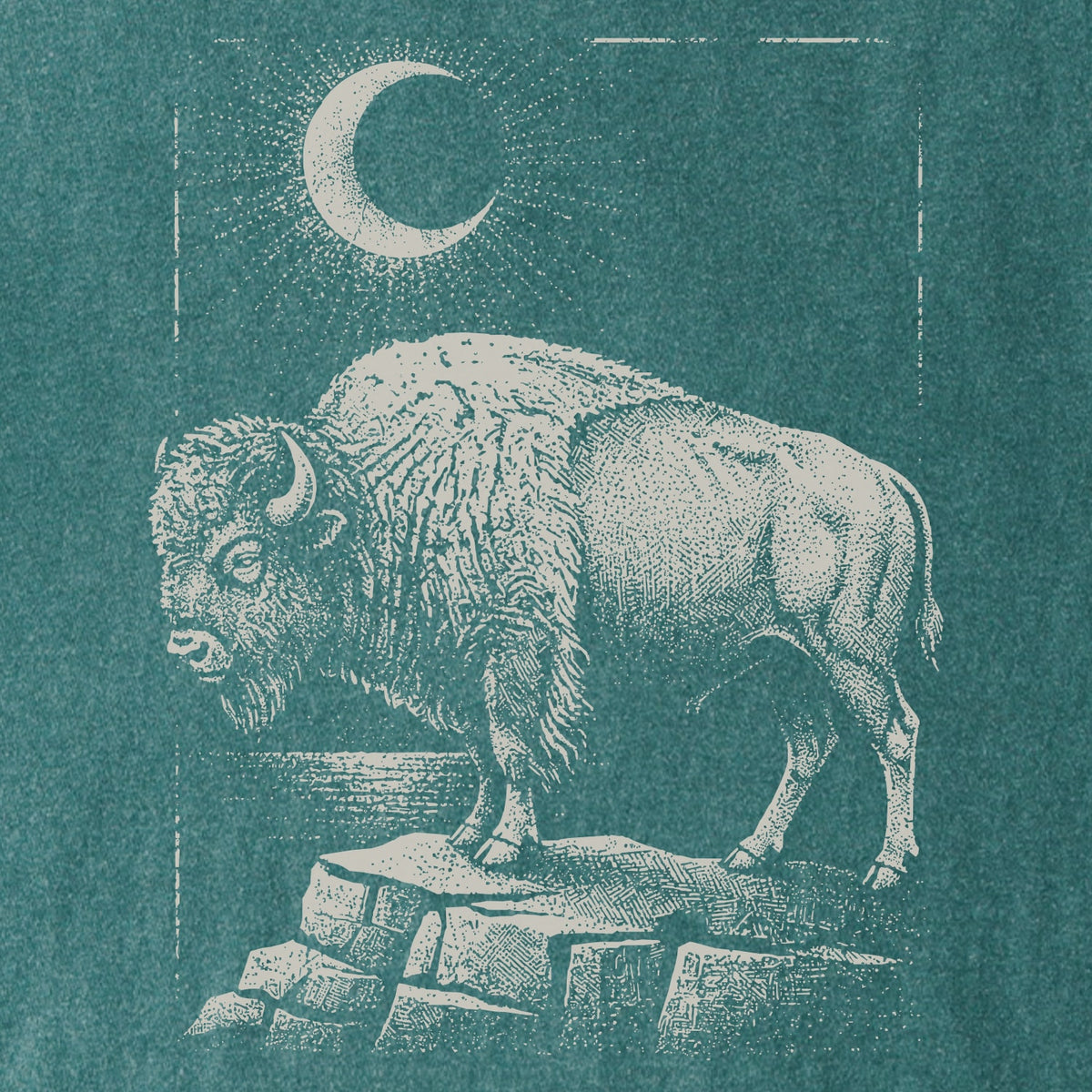 Moonlit Bison Tee